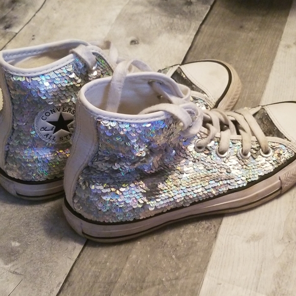 Sequins high top Chuck Taylor Converse sneakers - Picture 3 of 6